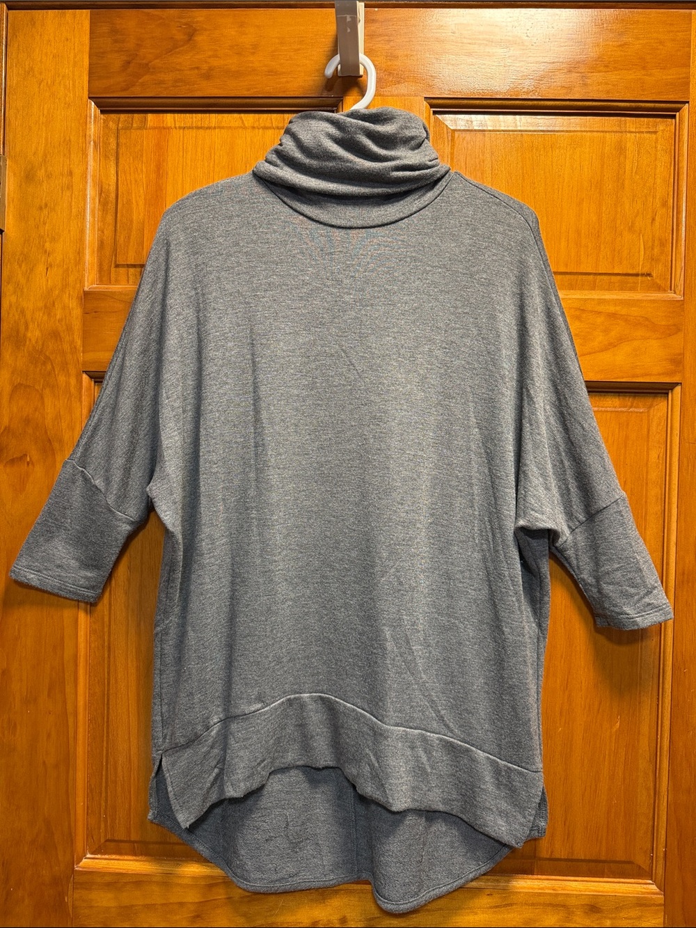 Madison & Berkeley Heather Gray Turtleneck Dolman Sweater